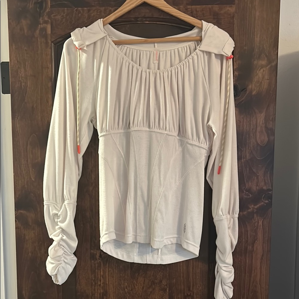 FP Movement by Free People White Off the Shoulder Puff Sleeve Blouse